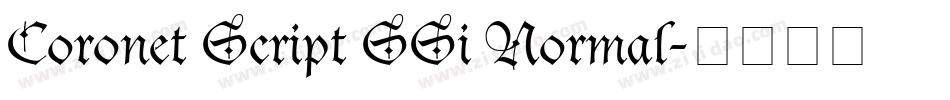 Coronet Script SSi Normal字体转换